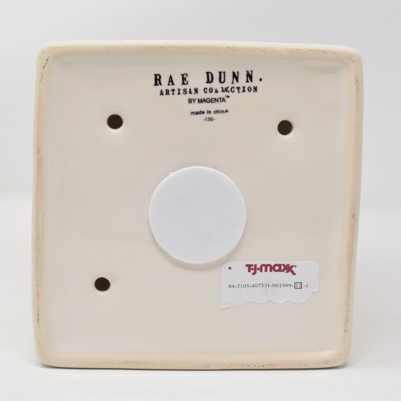 Rae Dunn Ho Ho Ho Birdhouse Ribbon Tag New Square Christmas Holiday White Red - Picture 6 of 11